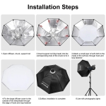Επαγγελματικό φωτιστικό φωτογράφισης με Softbox 95cm και τρίποδο 150W Puluz PKT3108EU - Image 4