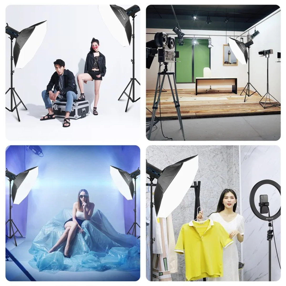 Επαγγελματικό φωτιστικό φωτογράφισης με Softbox 95cm και τρίποδο 150W Puluz PKT3108EU - Image 5
