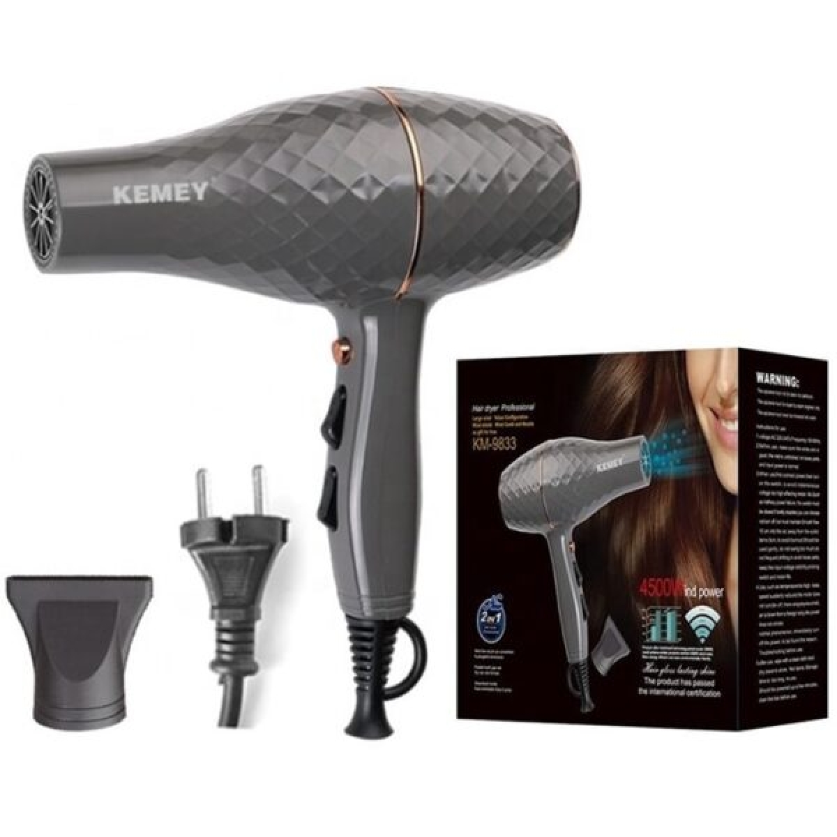 Επαγγελματικό Πιστολάκι Μαλλιών 2000W Kemei KM-9833