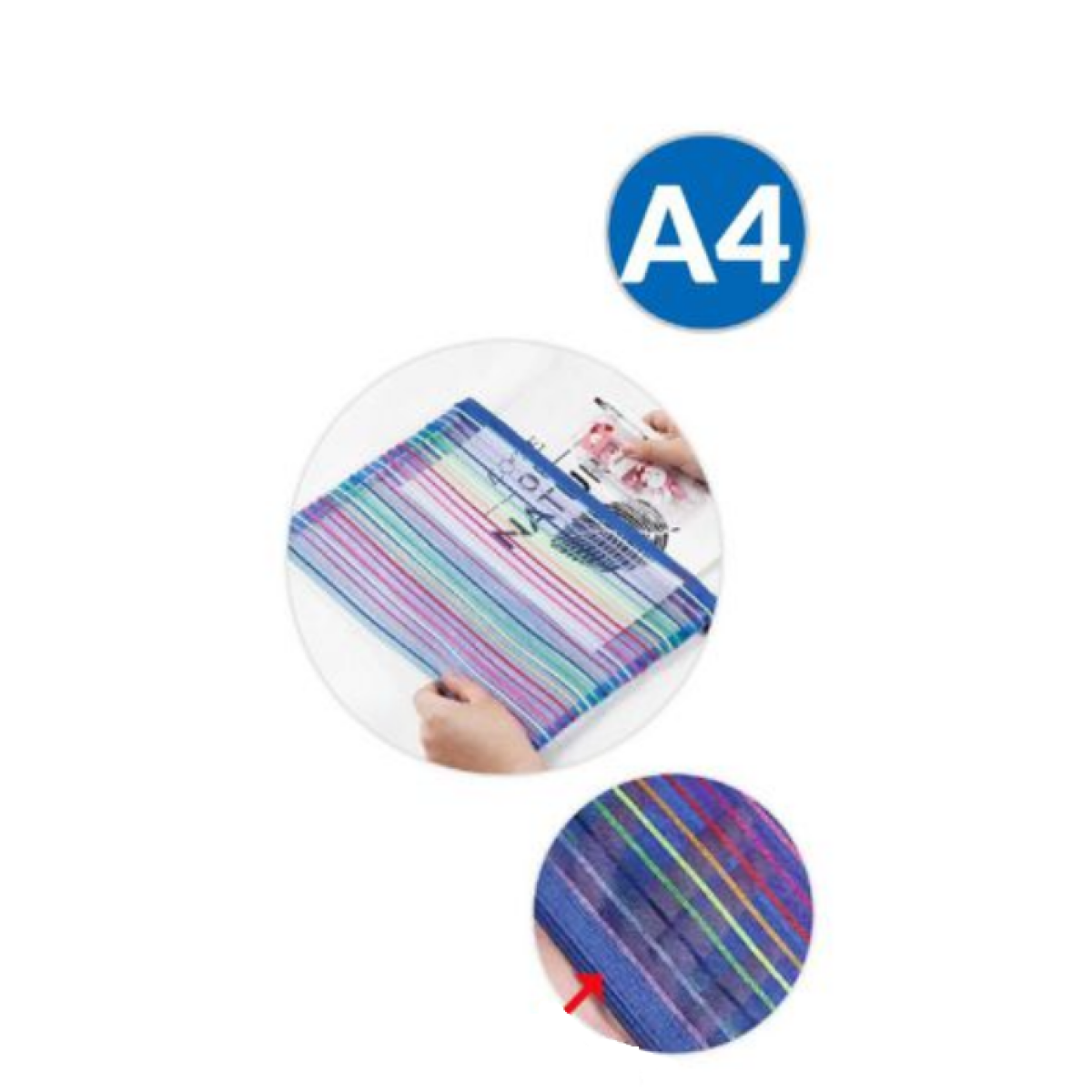 Φάκελος Τσαντάκι Αποθήκευσης Με Φερμουάρ A4 Πολύχρωμο Motarro MQ092-2