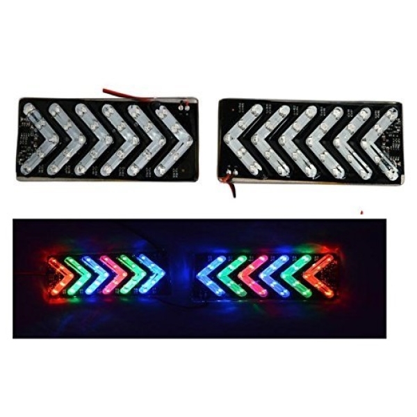 Φωτεινή LED Πινακίδα Βέλους 24V Πολύχρωμη Για Φορτηγά Και Οχήματα 2τμχ