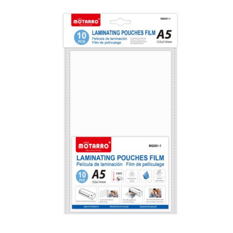 Φύλλα Πλαστικοποίησης A5 10 Τεμαχίων Motarro MQ061-1