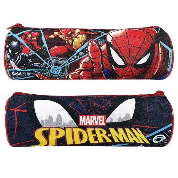 Κασετίνα Βαρελάκι Spiderman 23x8cm – Ανθεκτική Κασετίνα για Σχολικά Είδη