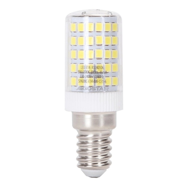 Λάμπα LED E14 8W 6500K Aigostar – Ψυχρό Λευκό Φως 880lm, Εξοικονόμηση Ενέργειας