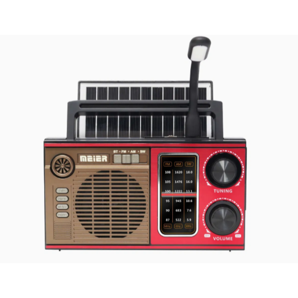 Meier M-538BT-S Ραδιόφωνο Bluetooth με Ηλιακό Πάνελ, AM/FM/SW, MP3 Player, TF & USB – Κόκκινο