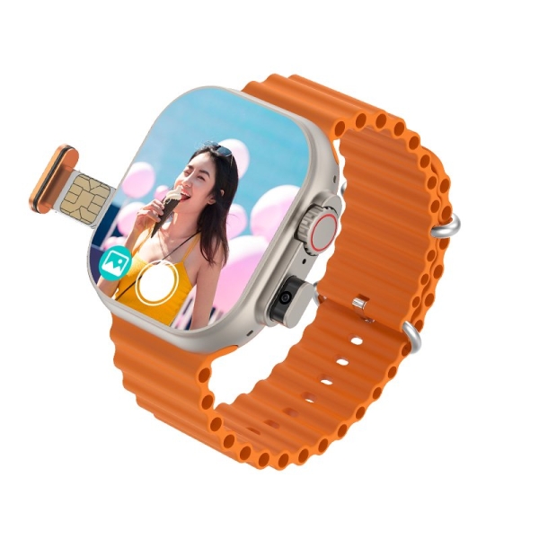 T83 Pro Smart Watch 4G με GPS, WiFi, IP67 Αδιάβροχο, Κλήσεις, Υγεία & Ειδοποιήσεις – 2GB RAM / 4GB ROM, 2.45” HD Οθόνη - Πορτοκαλί
