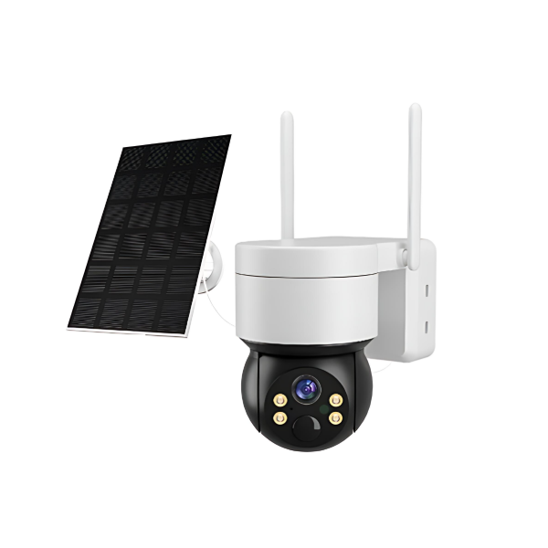 Ηλιακή κάμερα ασφαλείας Wi-Fi IP66 με πάνελ Jortan JT-8258T λευκό