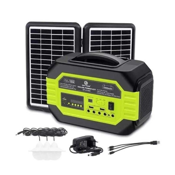 Ηλιακό σύστημα φόρτισης διαφόρων τύπων 100W EP-0128C Πράσινο