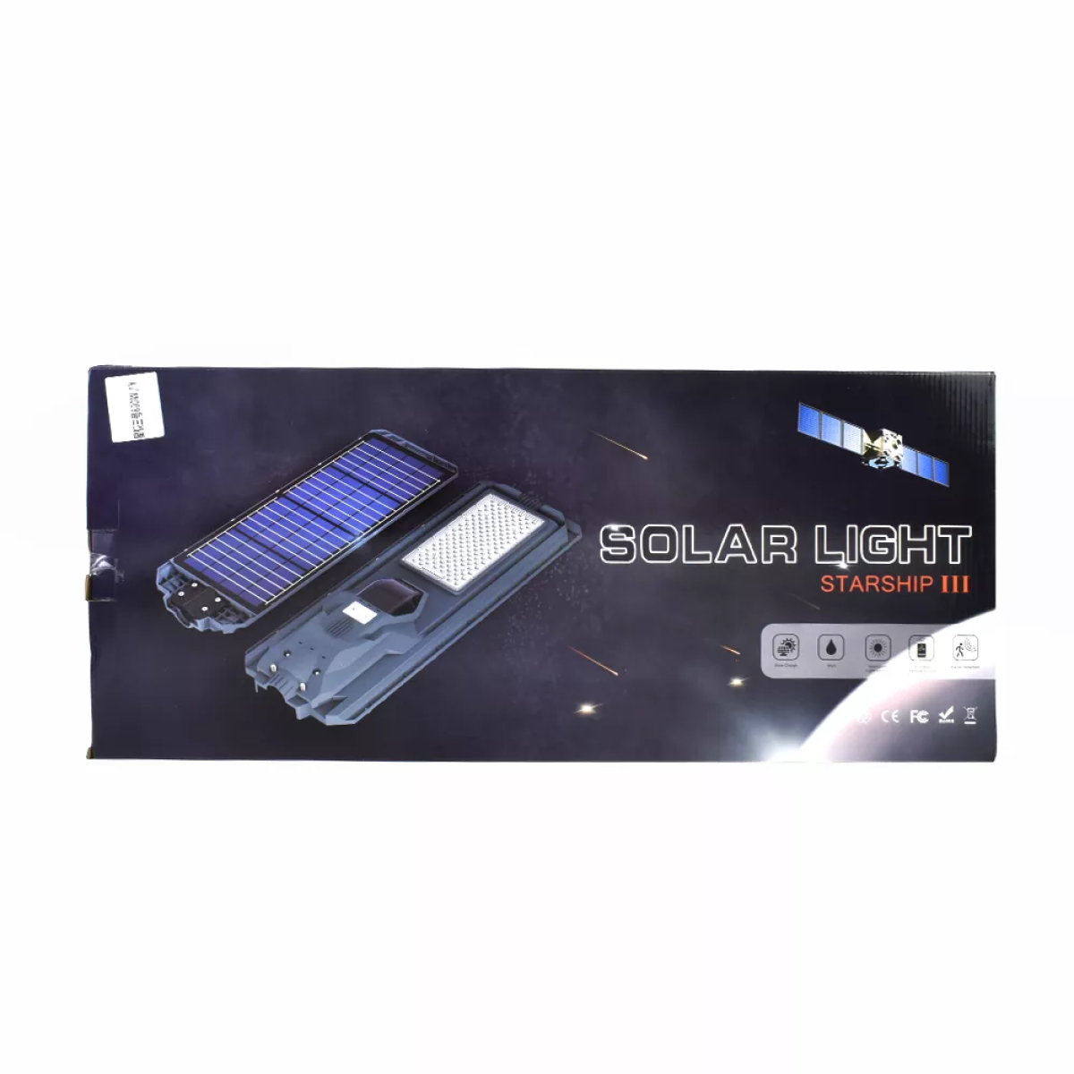 Ηλιακός Προβολέας LED 800W Λευκού Φωτισμού Starship III MJ-SSTH800 – Μαύρο