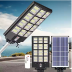 Ηλιακός προβολέας LED με πάνελ 1000W - Solar Street Light - μαύρο - Image 2