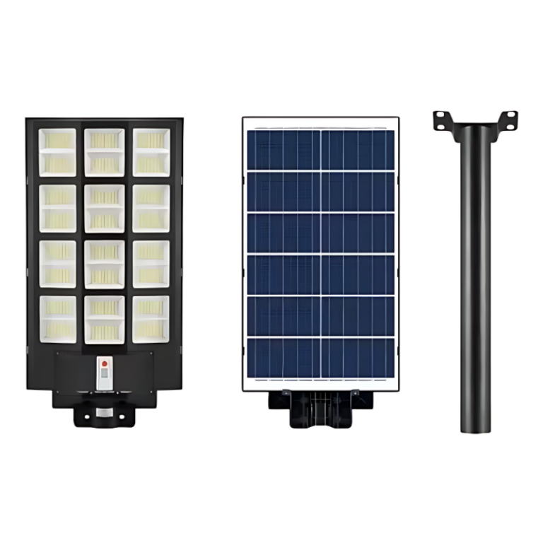 Ηλιακός προβολέας LED με πάνελ 1000W - Solar Street Light - μαύρο