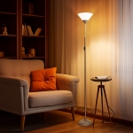 Aigostar Επιδαπέδιο Φωτιστικό E27 – Μονόφωτο, Ύψος 175cm - Γκρι/Λευκό