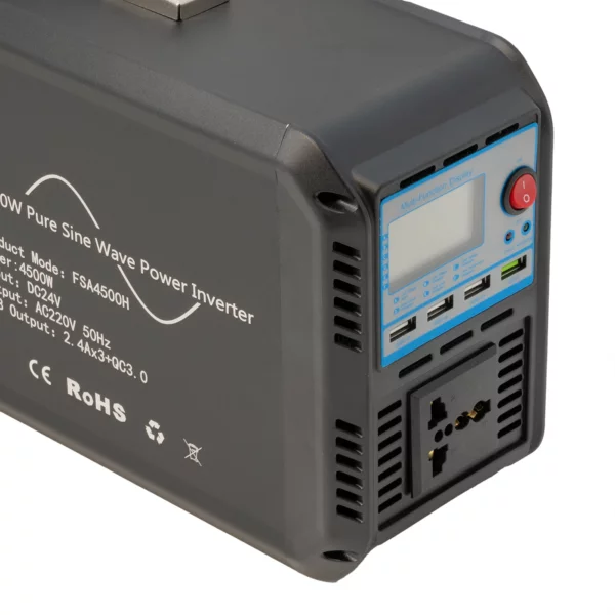 Inverter Καθαρού Ημιτόνου με Οθόνη LCD 24V σε 220V 4500W FSA4500H
