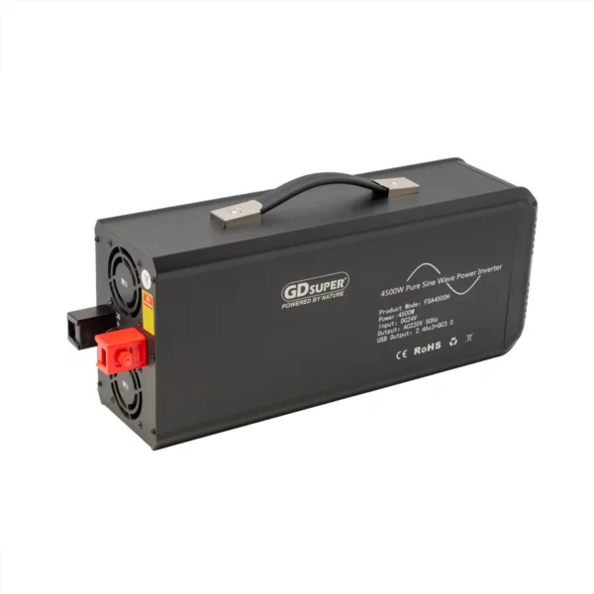 Inverter Καθαρού Ημιτόνου με Οθόνη LCD 24V σε 220V 4500W FSA4500H