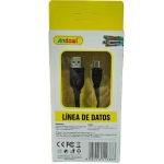 Καλώδιο Δεδομένων USB σε Type-C 3A 1m Μαύρο Andowl Q-SJ122
