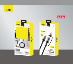 Καλώδιο φόρτισης & μεταφοράς δεδομένων 2 σε 1 – USB & Type-C σε Lightning KLGO S-694 μαύρο - Image 2