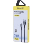 Καλώδιο Ταχείας Φόρτισης USB Σε Micro USB 2.4A 100cm Awei CL-182M
