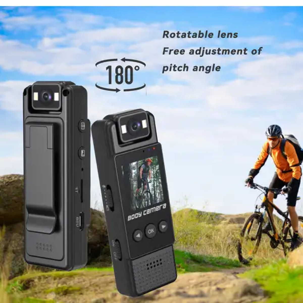 Κάμερα 4K WiFi με Περιστροφή 180° και Οθόνη LCD Andowl Q-SA5