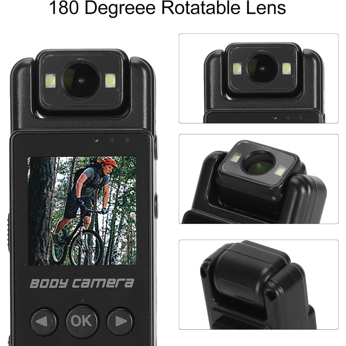 Κάμερα 4K WiFi με Περιστροφή 180° και Οθόνη LCD Andowl Q-SA5