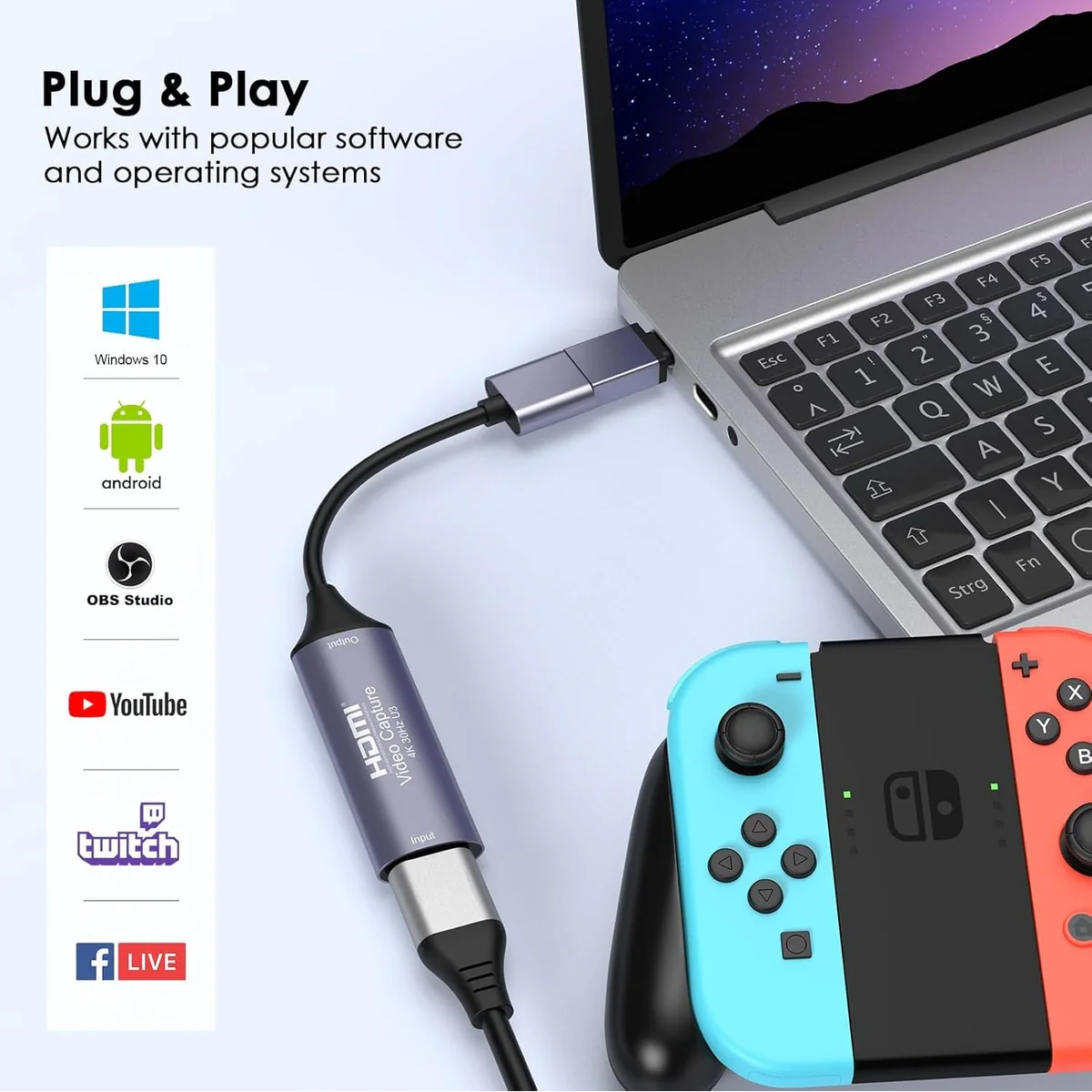 Κάρτα Λήψης Βίντεο HDMI 4K/30Hz σε USB3.0 Type-C