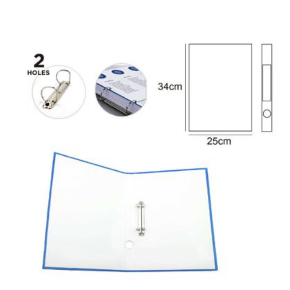 Κλασέρ 2 Κρίκων Μπλε Motarro MQ037-2