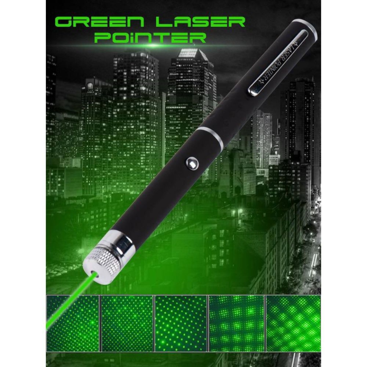 Laser Pointer Πράσινο με Κεφαλή για Εναλλακτικά Σχέδια