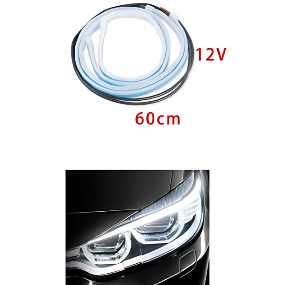 Λωρίδα LED φωτισμού για διακόσμηση αυτοκινήτου 60cm 12V 2008673 2τμχ - Image 2