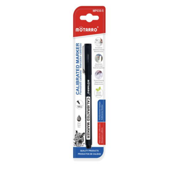 Μαρκαδόρος Σχεδίου Μαύρος 0.4mm Motarro MP030-5