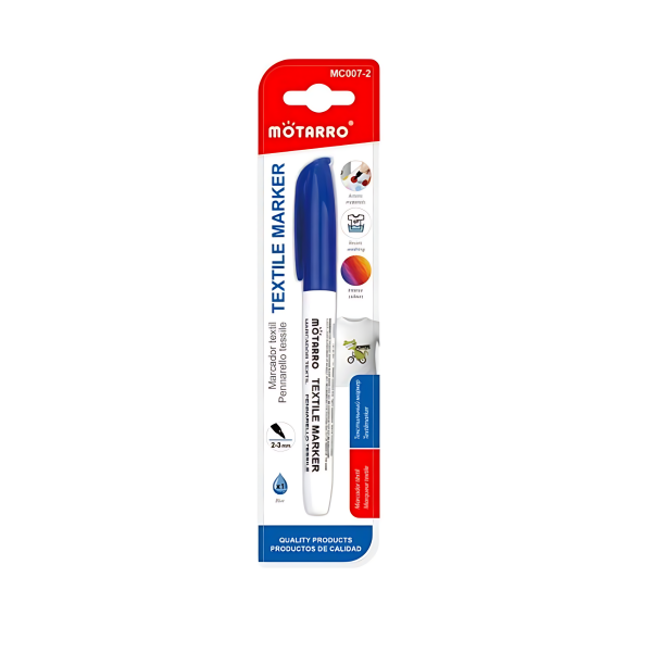 Μαρκαδόρος Υφασμάτων Μπλε 2-3mm Motarro MC007-2