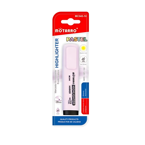 Μαρκαδόρος Υπογράμμισης Pastel Μωβ Motarro MC045-10