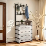 Μεταλλική Παπουτσοθήκη Κρεμάστρα με Πορτάκια & Γάντζους 185x56x28cm XMJ6205