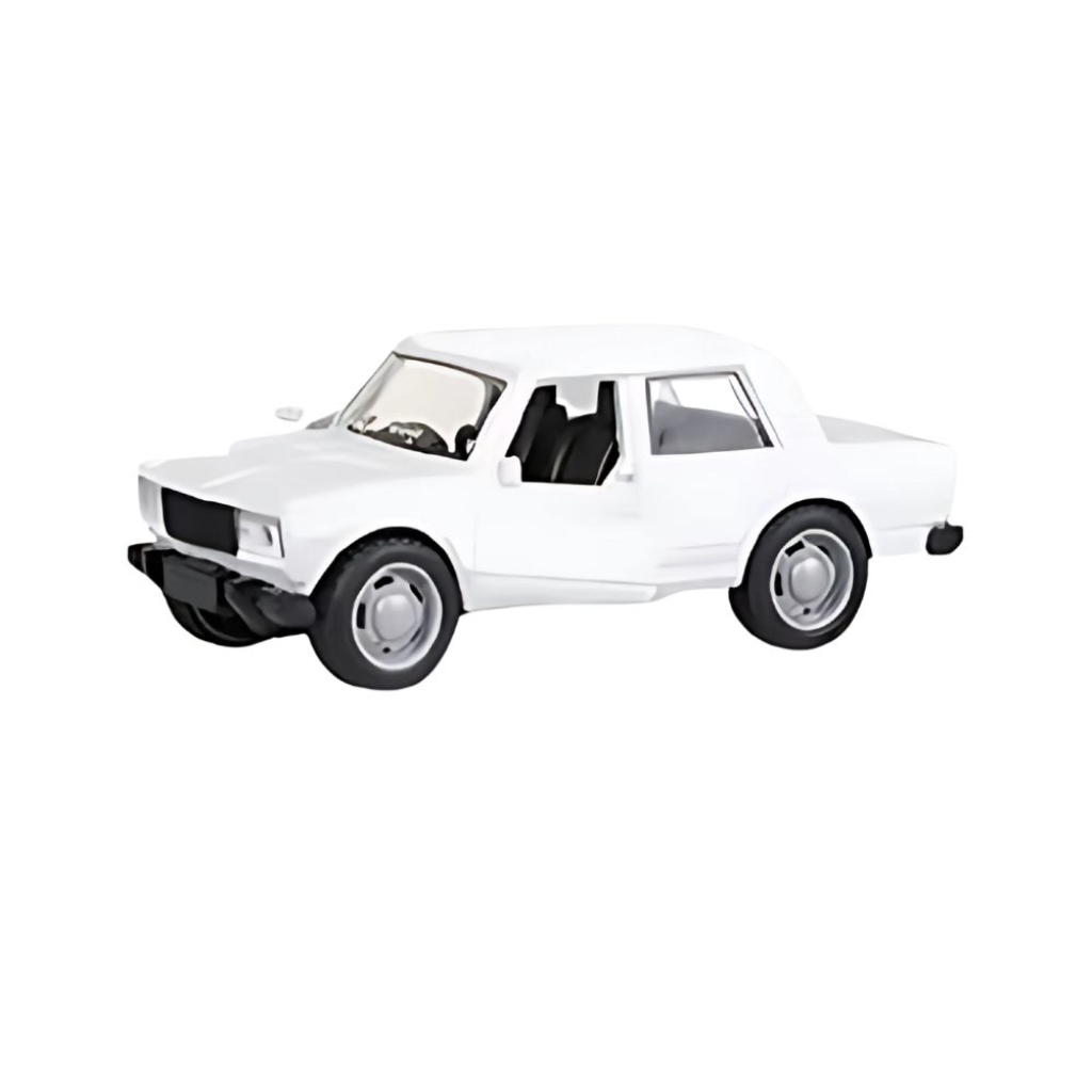 Μεταλλικό Αυτοκινητάκι Lada Pull Back με Πόρτες που Ανοίγουν 1:32– Λευκό