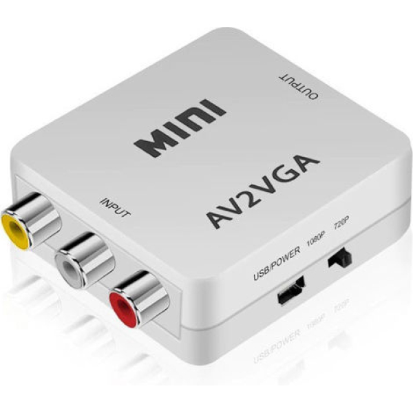 Μετατροπέας VGA Σε AV RCA Mini 1080P Aoweixun VGA2AV