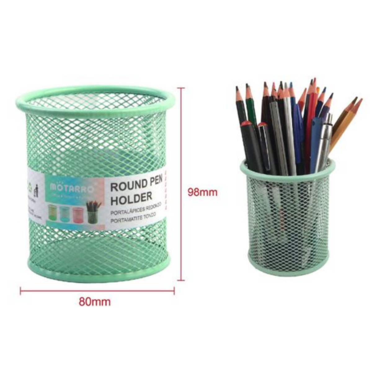 Μολυβοθήκη Στρογγυλή 80x98mm Motarro MI002-3