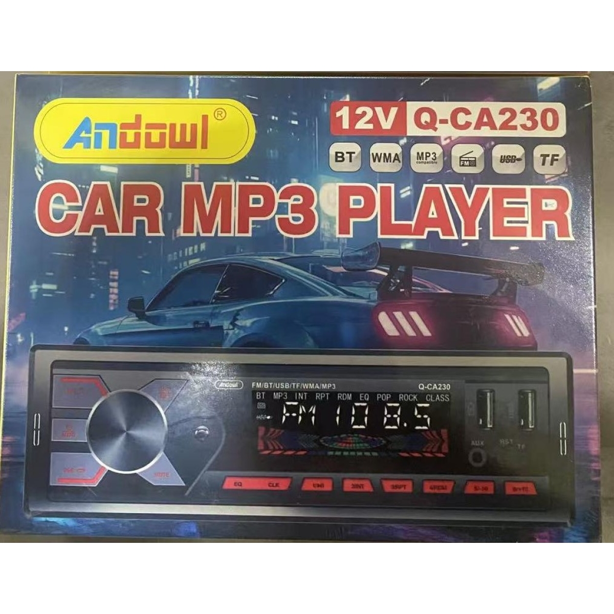 MP3 Player Αυτοκινήτου Με Bluetooth/USB/TF/AUX 12V Andowl Q-CA230