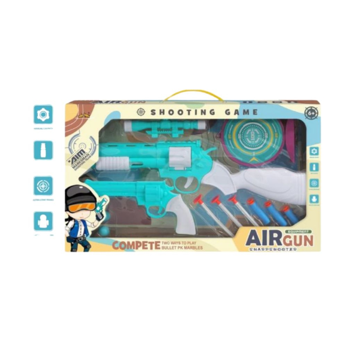 Παιδικό Όπλο Στόχου Μαλακές Σφαίρες Soft Gun 666G – Πράσινο