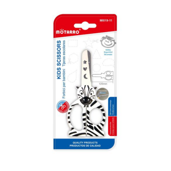 Παιδικό Ψαλίδι Ζέβρα 12.5cm Motarro MI019-11