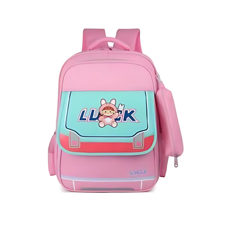 Παιδικό σακίδιο πλάτης με θήκες 43x33cm ροζ 903