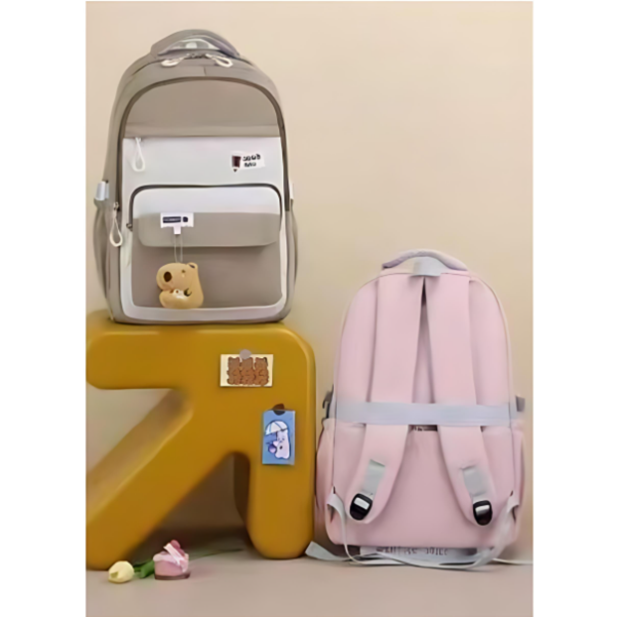 Παιδικό σακίδιο πλάτης με θήκες 48x33x18cm λιλά 5092 - Image 3