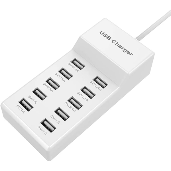 Πολυφορτιστής USB PD + Type-C 10 Θυρών 72W Aoweixun