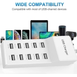 Πολυφορτιστής USB PD + Type-C 10 Θυρών 72W Aoweixun