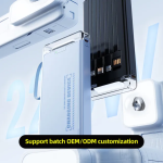 Power Bank Γρήγορης Φόρτισης 12000mAh Με φως LED & 4 Ενσωματωμένα Καλώδια Andowl Q-DC456
