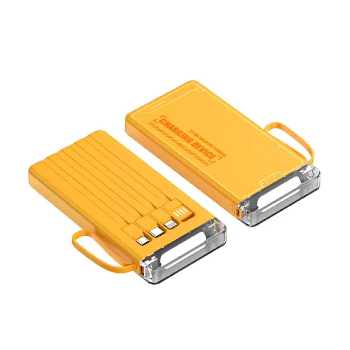 Power Bank Γρήγορης Φόρτισης 12000mAh Με φως LED & 4 Ενσωματωμένα Καλώδια Andowl Q-DC456