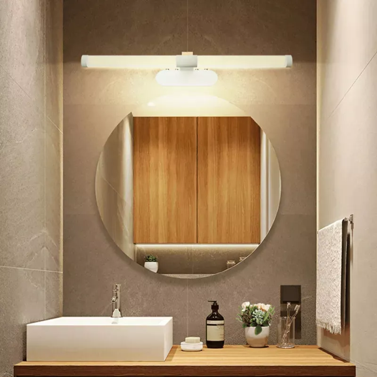 Aigostar LED Φωτιστικό Καθρέφτη 6W – 700lm, 4000K, IP44, Τοίχου - Λευκό