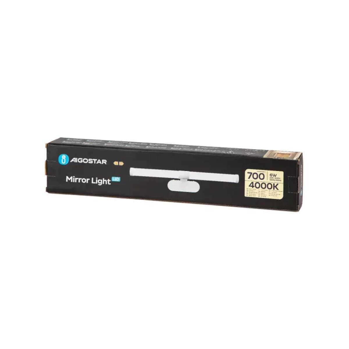 Aigostar LED Φωτιστικό Καθρέφτη 6W – 700lm, 4000K, IP44, Τοίχου - Λευκό