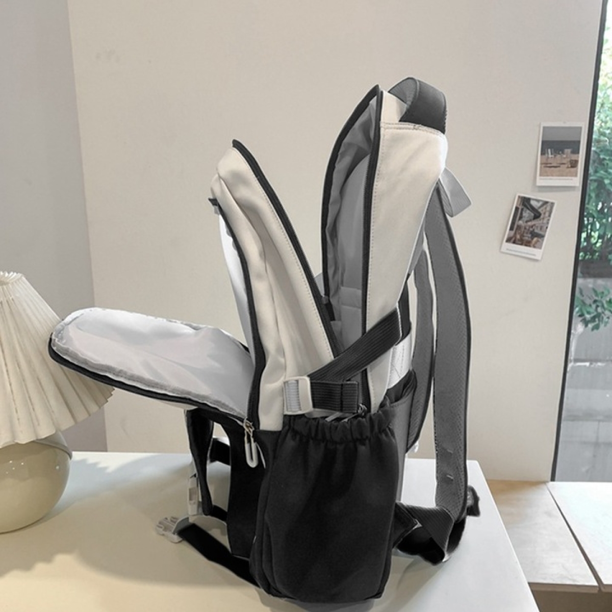 Σακίδιο πλάτης με θήκες 47x32x16cm μαύρο 50133 - Image 4