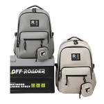 Σακίδιο πλάτης με θήκες 49x32x18cm γκρι 5215 - Image 2