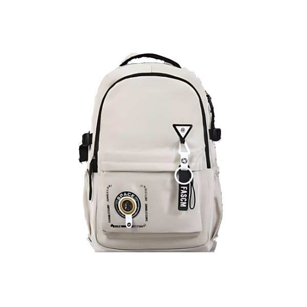 Σακίδιο πλάτης με θήκες 52x32x18cm εκρού 12589