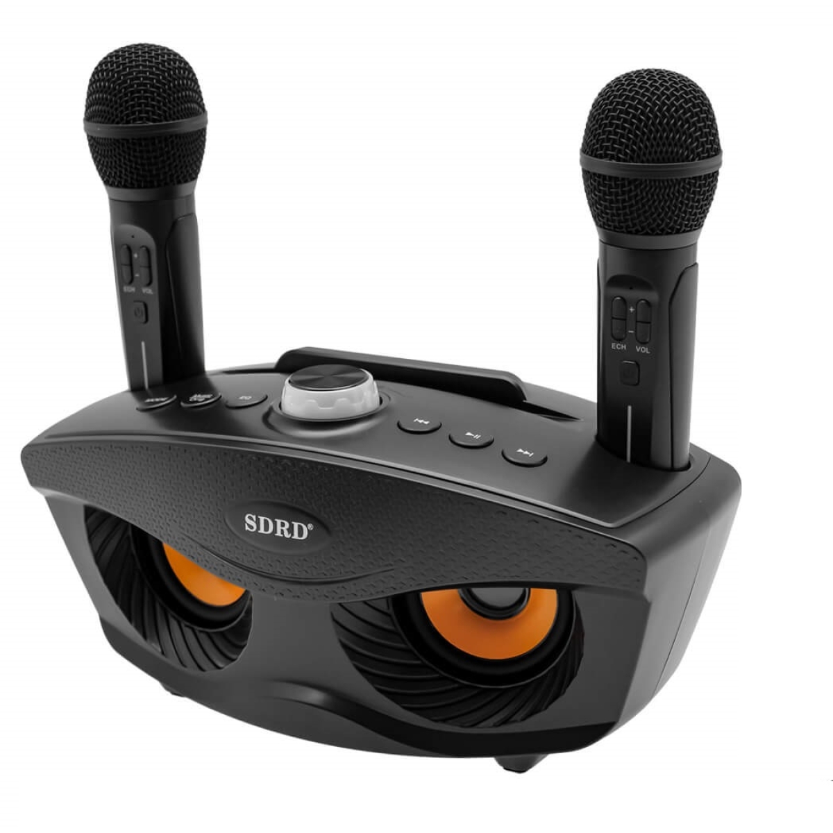 Ασύρματο Bluetooth Φορητό Ηχείο και Karaoke 2x3" με 2 Μικρόφωνα και Θύρες USB/TF/AUX SD-306S