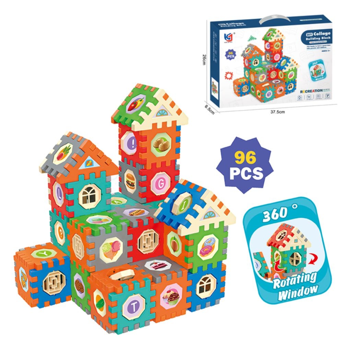 Σετ κατασκευών DIY με τουβλάκια – E034 – 96pcs